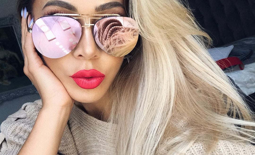 FAMKE - Gold/Pink Mirror