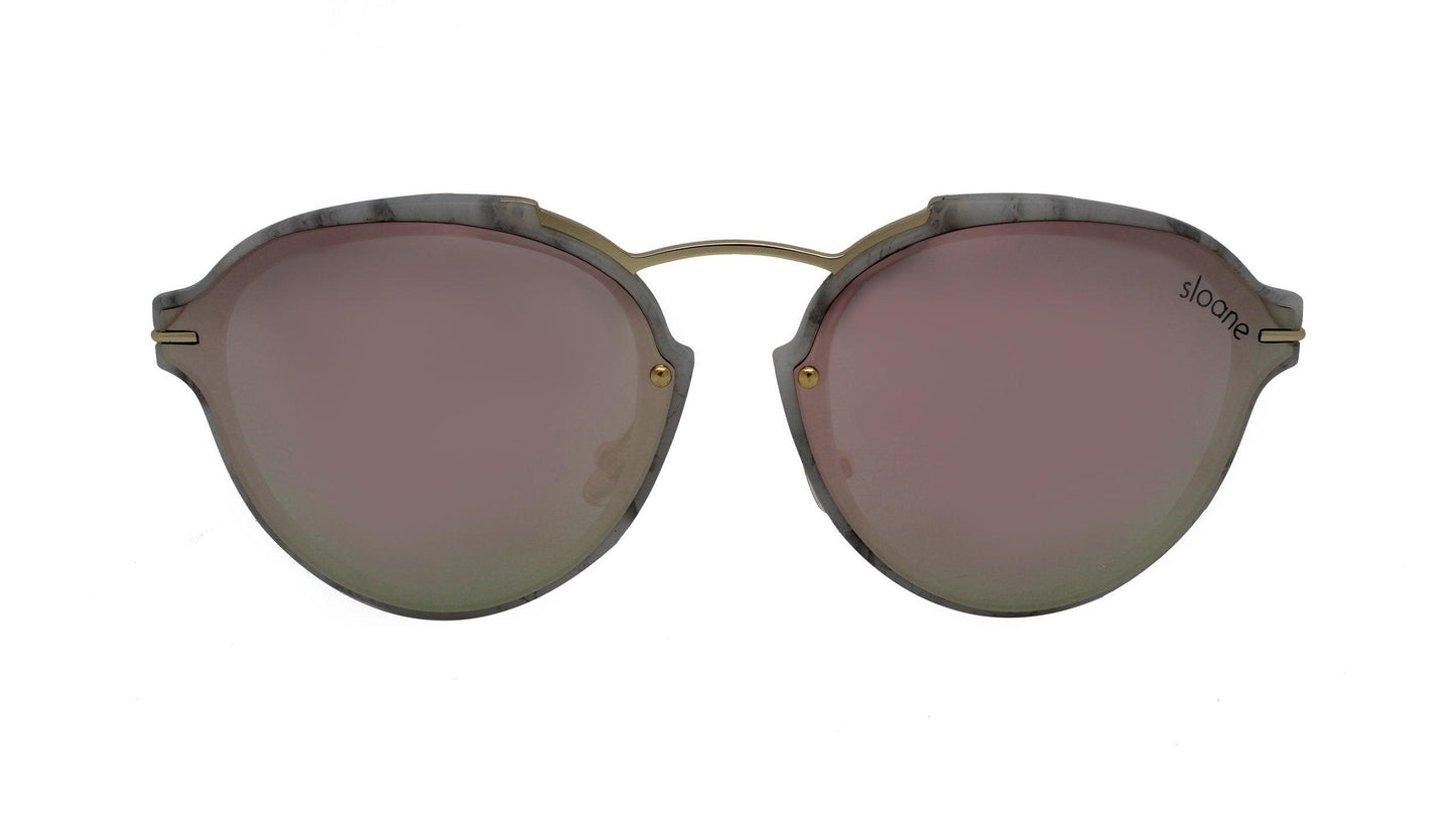 KAIA - Marble/Pink Mirror - SLOANE Eyewear