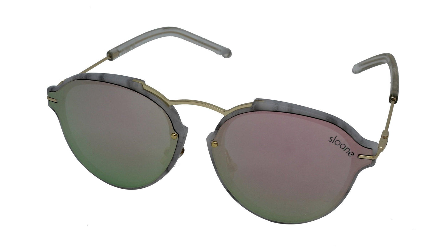 KAIA - Marble/Pink Mirror - SLOANE Eyewear
