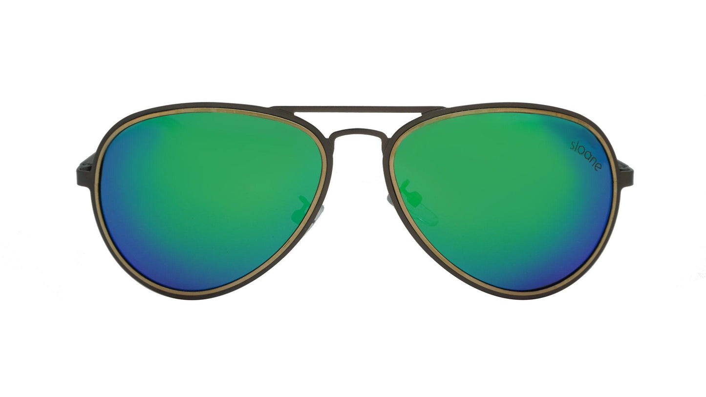 KEAWE - Black/Green Mirror - SLOANE Eyewear