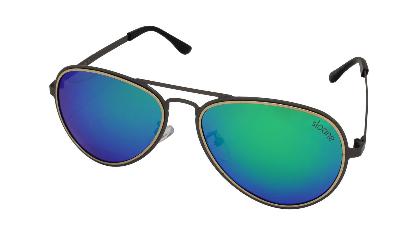 KEAWE - Black/Green Mirror - SLOANE Eyewear