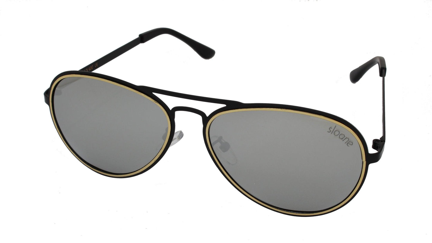 KEAWE - Black/Silver Mirror - SLOANE Eyewear