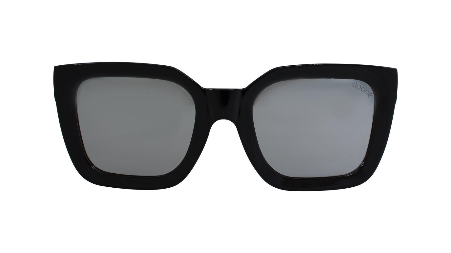 NOEMY - Black/Silver Mirror - SLOANE Eyewear