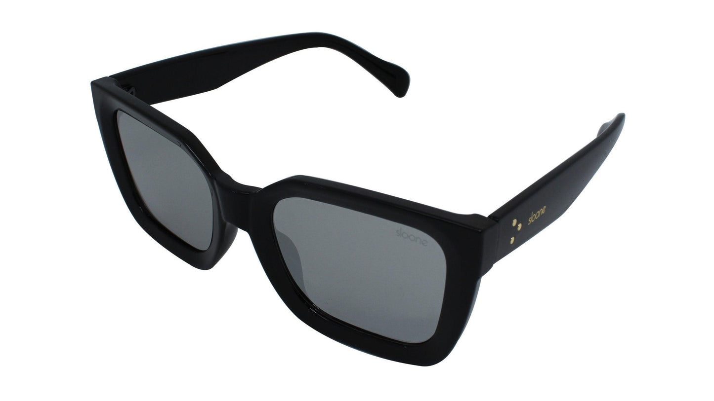 NOEMY - Black/Silver Mirror - SLOANE Eyewear