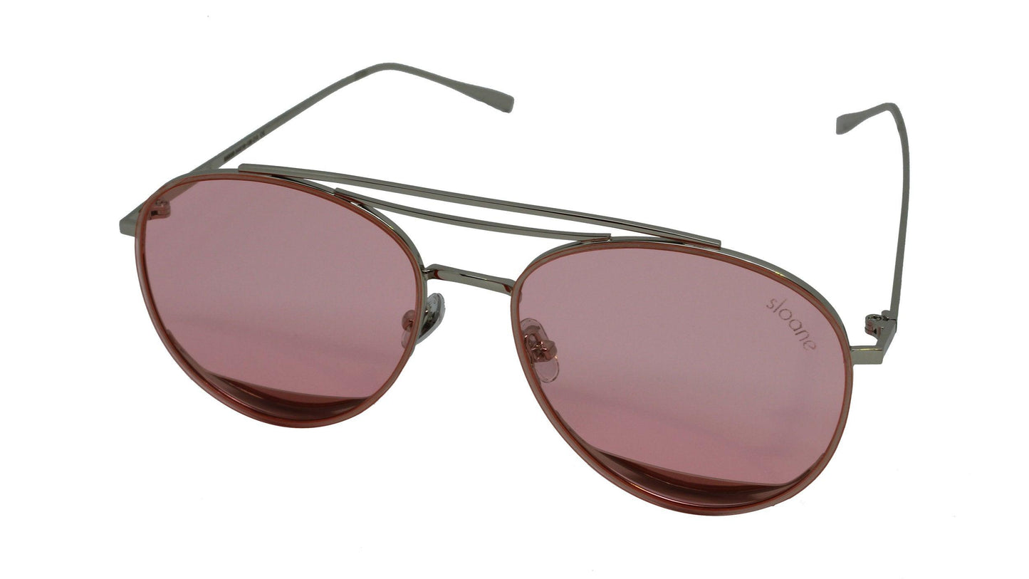 YLVA - Silver/Pink Tint - SLOANE Eyewear
