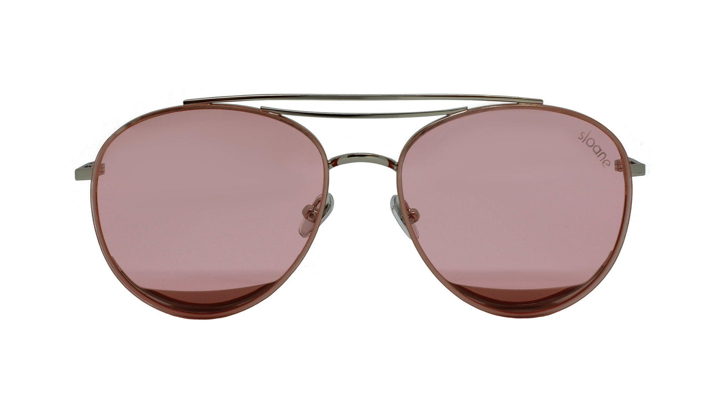 YLVA - Silver/Pink Tint - SLOANE Eyewear
