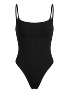 KAIA One Piece - Black Ribbed