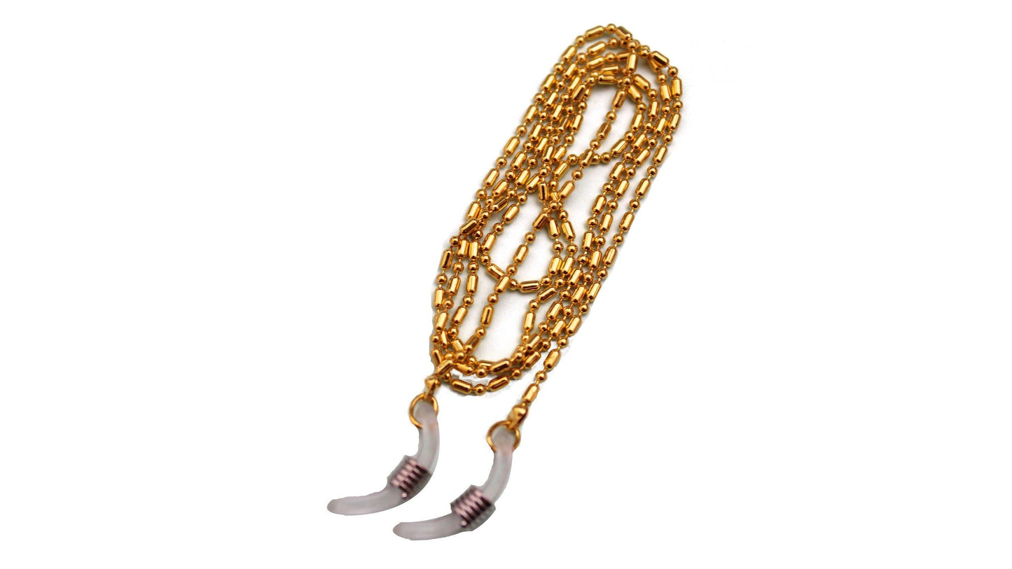 SUNGLASSES CHAIN - Gold/Bead Link - SLOANE Eyewear
