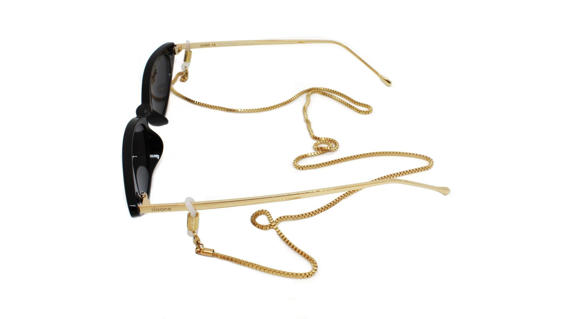 SUNGLASSES CHAIN - Gold/Box Link - SLOANE Eyewear