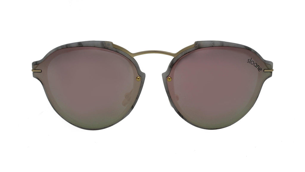 KAIA - Marble/Pink Mirror - SLOANE Eyewear