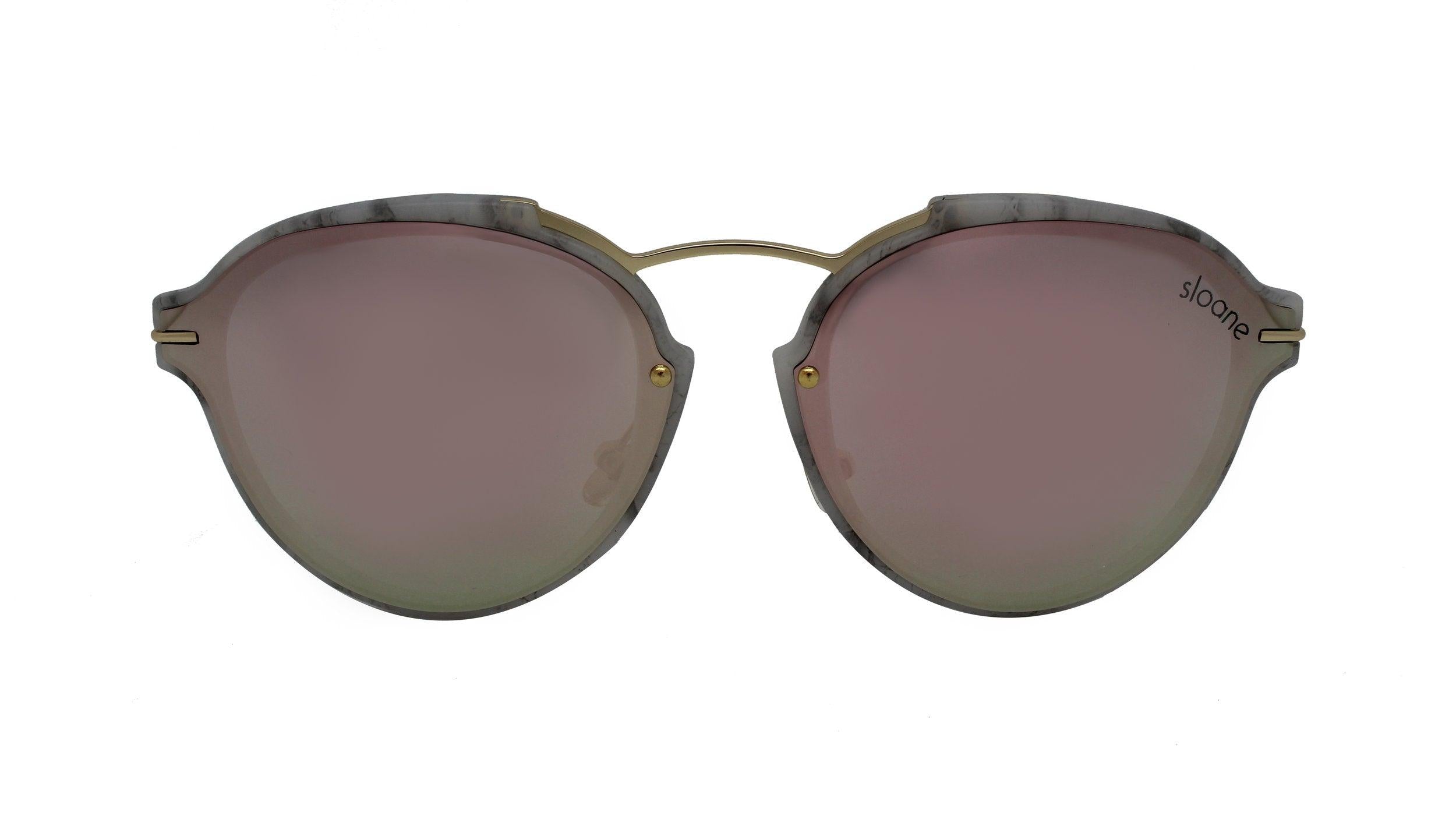 KAIA - Marble/Pink Mirror - SLOANE Eyewear