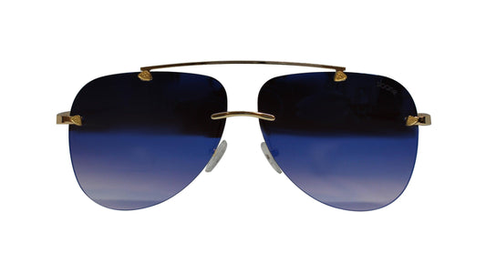 KAIDYN - Gold/Navy Mirror - SLOANE Eyewear