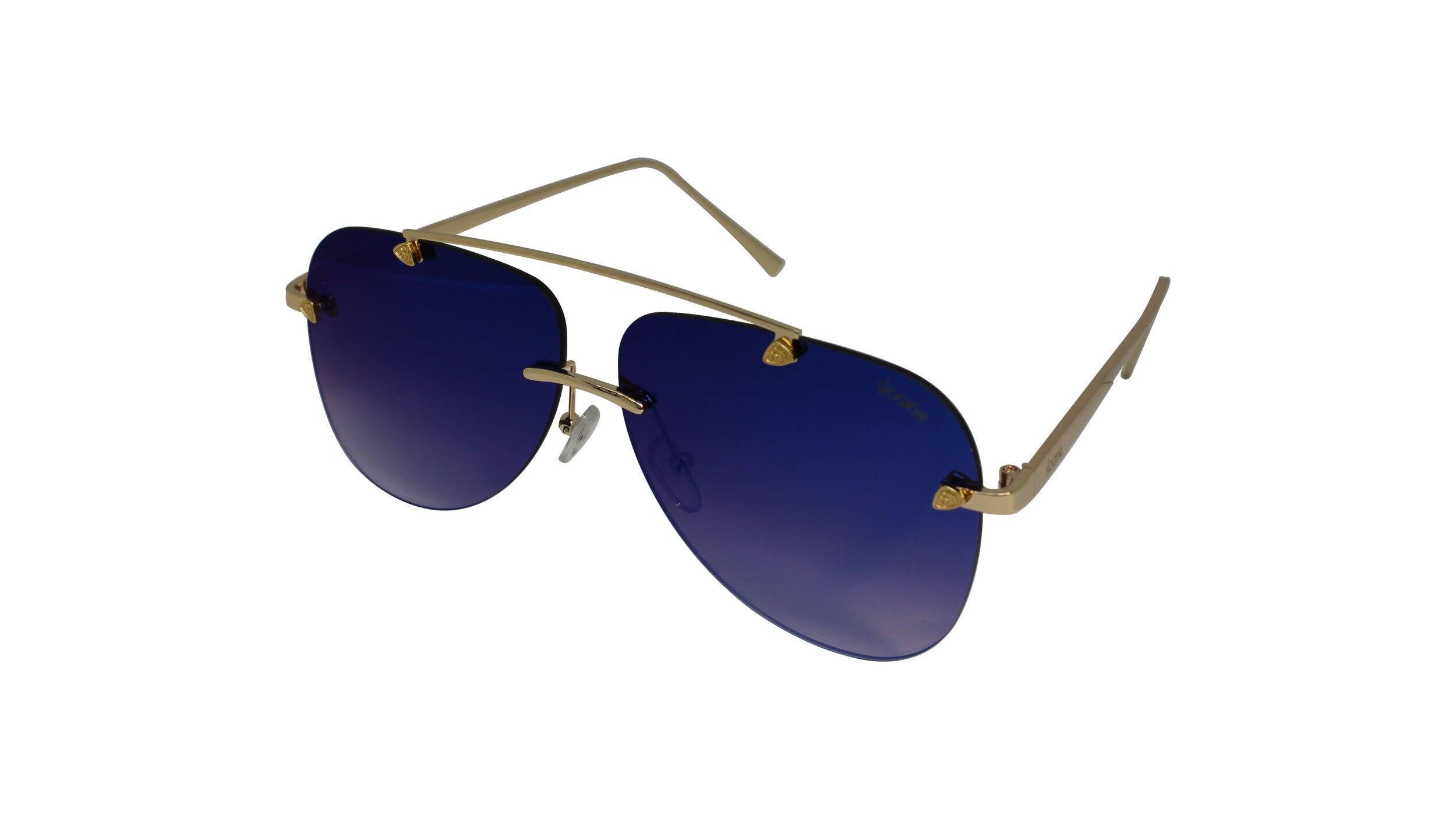 KAIDYN - Gold/Navy Mirror - SLOANE Eyewear